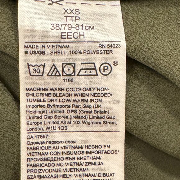 Banana Republic Short Sleeve Crewneck‎ Sheer Olive Green top - Picture 5 of 5